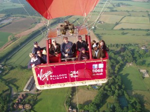 in flight balloon photo